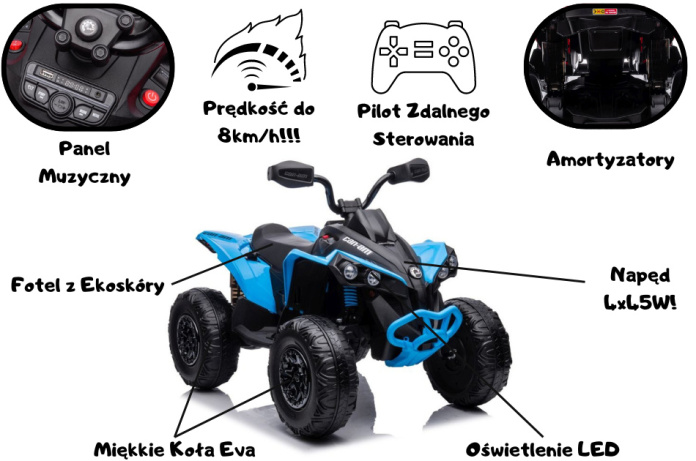 Quad na akumulator dla dziecka Can-am Renegate